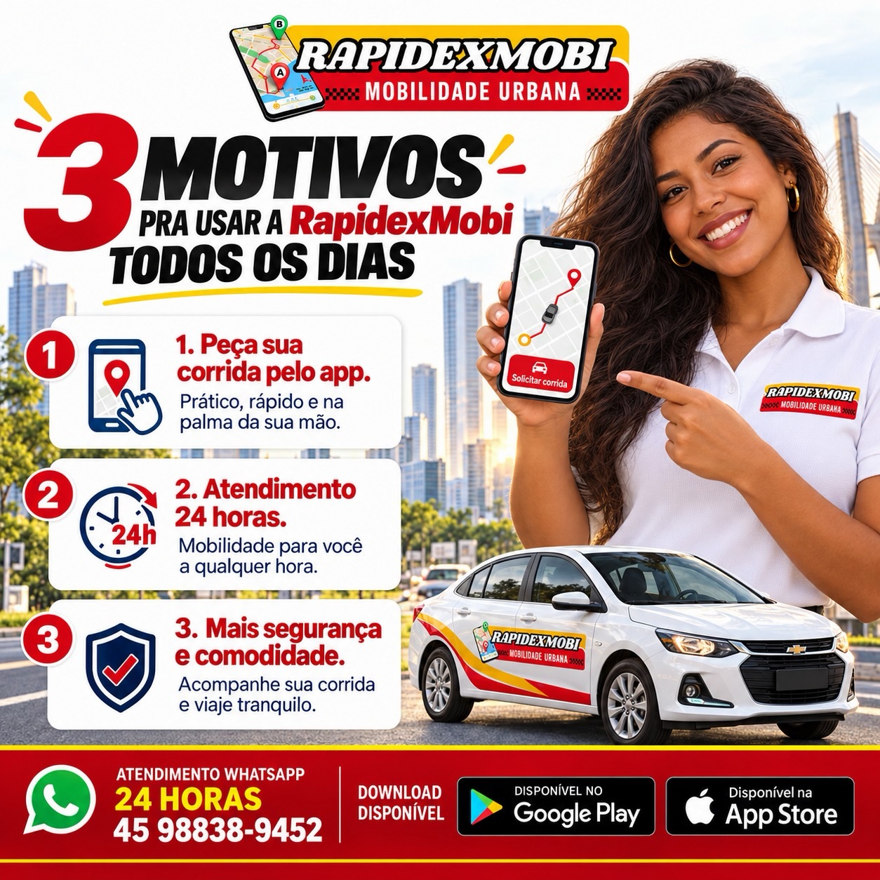 3 motivos pra usar a RapidexMobi todos os dias.