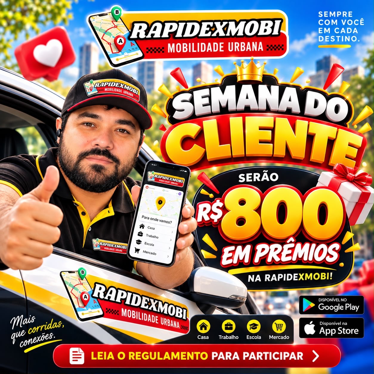 Semana do Cliente: R$ 800 em prêmios na RapidexMobi!